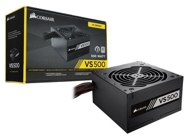 Fonte Atx Corsair White VS500W 80 Plus Pfc Ativo Bivolt Automatico CP-9020118-LA Menor preço em Fonte Atx Corsair White VS500W 80 Plus Pfc Ativo Bivolt Automatico CP-9020118-LA