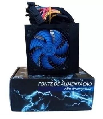Fonte Atx Epic Power 550w Reais Cooler 120mm Azul C/cabo Box EP-C550W Menor preço em Fonte Atx Epic Power 550w Reais Cooler 120mm Azul C/cabo Box EP-C550W