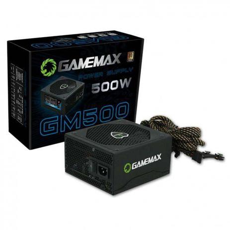 Fonte ATX Gamemax GM500 500 W Real Preta PFC Ativo Bivolt 80 PLUS Bronze Menor preço em Fonte ATX Gamemax GM500 500 W Real Preta PFC Ativo Bivolt 80 PLUS Bronze