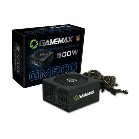 Fonte ATX Gamemax GM500 500W Real PFC Ativo 80 Plus Bronze Menor preço em Fonte ATX Gamemax GM500 500W Real PFC Ativo 80 Plus Bronze