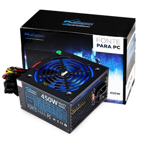 Fonte Atx Gamer Com Conexão Sata 450w - KP-533 - Knup Menor preço em Fonte Atx Gamer Com Conexão Sata 450w - KP-533 - Knup