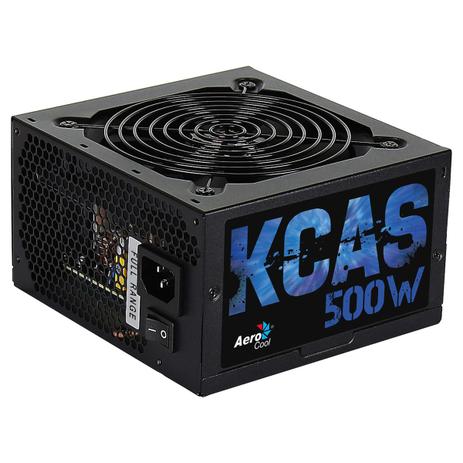 Fonte Atx Sem Cabo 500w Preto Kcas Aerocool Menor preço em Fonte Atx Sem Cabo 500w Preto Kcas Aerocool