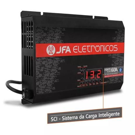 Fonte Automotiva JFA 60A 3000W SCI Carregador Bateria Bivolt Display LED Voltímetro Amperímetro Menor preço em Fonte Automotiva JFA 60A 3000W SCI Carregador Bateria Bivolt Display LED Voltímetro Amperímetro