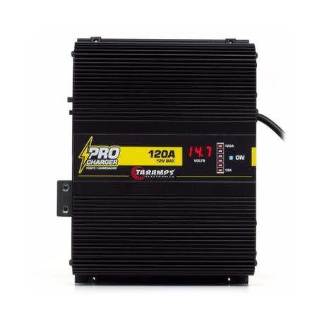 Fonte Automotiva Taramps 120A Pro Charger 1700W Carregador de Bateria Bivolt Automático Som Automotivo Menor preço em Fonte Automotiva Taramps 120A Pro Charger 1700W Carregador de Bateria Bivolt Automático Som Automotivo