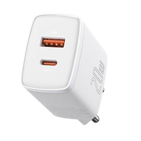 Fonte Carregador 20W Usb-C + USB Ultra Rápido Baseus Compatível Com iPhone 11, 12, 13 Menor preço em Fonte Carregador 20W Usb-C + USB Ultra Rápido Baseus Compatível Com iPhone 11, 12, 13