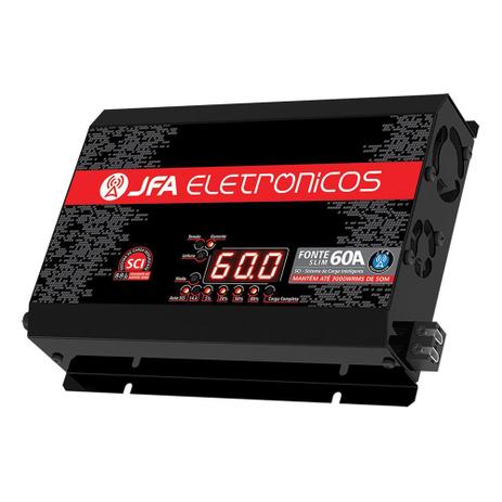 Fonte Carregador Bateria JFA 60A Bivolt Automatico Display Menor preço em Fonte Carregador Bateria JFA 60A Bivolt Automatico Display