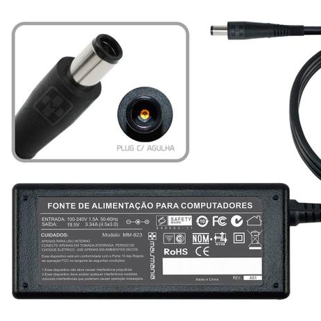 Fonte Carregador Note 19.5V 3.34A 4.5X3.0 p/ DELL - Star open Menor preço em Fonte Carregador Note 19.5V 3.34A 4.5X3.0 p/ DELL - Star open