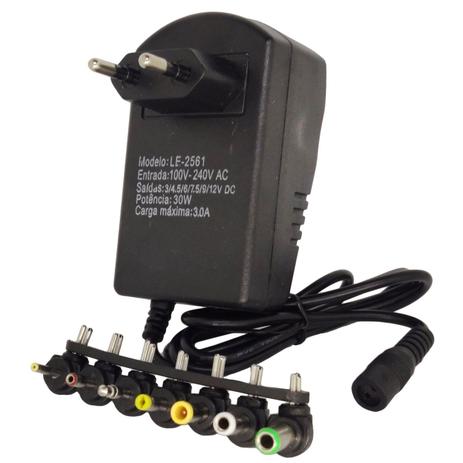 Fonte Carregador Universal 7 pinos Plug Bivolt 110-220v até 3.0A - IT-BLUE Menor preço em Fonte Carregador Universal 7 pinos Plug Bivolt 110-220v até 3.0A - IT-BLUE