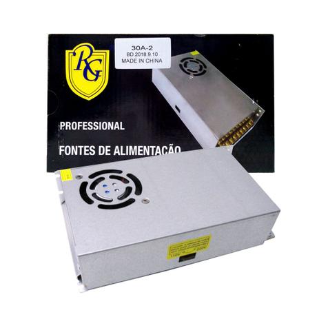 Fonte Chaveada 30a 12v Ac 100-220V 360w para Cftv Fita Led Som Automotivo Bivolt - Rg Menor preço em Fonte Chaveada 30a 12v Ac 100-220V 360w para Cftv Fita Led Som Automotivo Bivolt - Rg