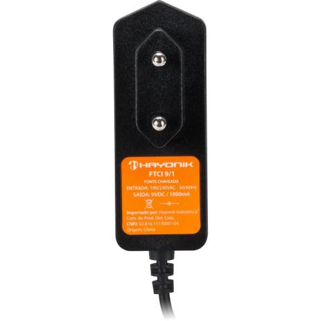 Fonte chaveada bivolt FTCI 9VDC -1A P4+ HAYONIK Menor preço em Fonte chaveada bivolt FTCI 9VDC -1A P4+ HAYONIK