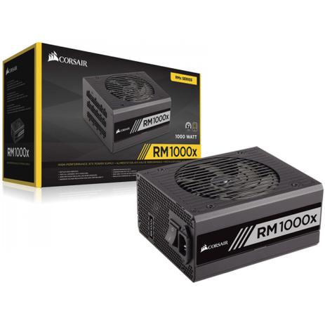 Fonte Corsair ATX RM 1000X, 1000W 80 Plus Gold CP-9020094-WW, 110/220V, Sem Cabo de Força Menor preço em Fonte Corsair ATX RM 1000X, 1000W 80 Plus Gold CP-9020094-WW, 110/220V, Sem Cabo de Força
