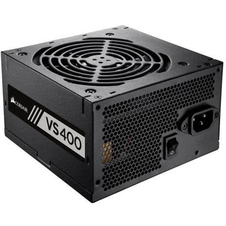 Fonte Corsair VS400 - ATX 400W Reais - 80 Plus White Menor preço em Fonte Corsair VS400 - ATX 400W Reais - 80 Plus White