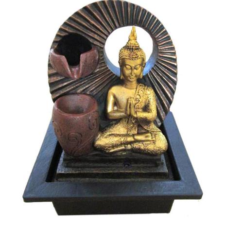 Fonte de agua decor com buda e led decorativa 110v - Espressione Menor preço em Fonte de agua decor com buda e led decorativa 110v - Espressione
