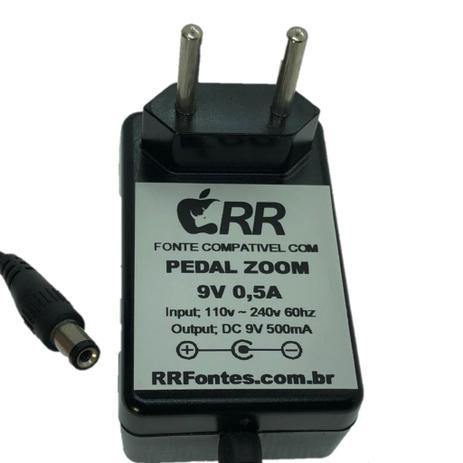 Fonte de alimentação 9V para pedal pedaleira efeitos Zoom AD-0006 modelo 504 - Rrfontes Menor preço em Fonte de alimentação 9V para pedal pedaleira efeitos Zoom AD-0006 modelo 504 - Rrfontes