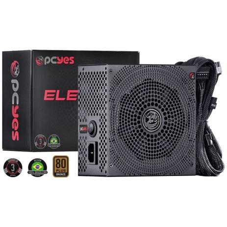 Fonte de Alimentação ATX 750W Electro V2 80 Plus Bronze PFC PcYes sem cabo Menor preço em Fonte de Alimentação ATX 750W Electro V2 80 Plus Bronze PFC PcYes sem cabo