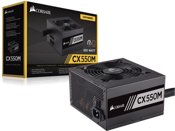 Fonte de Alimentação ATX CXM 550W Corsair 80 Plus Bronze Semi-Modular CP-9020102-WW Menor preço em Fonte de Alimentação ATX CXM 550W Corsair 80 Plus Bronze Semi-Modular CP-9020102-WW