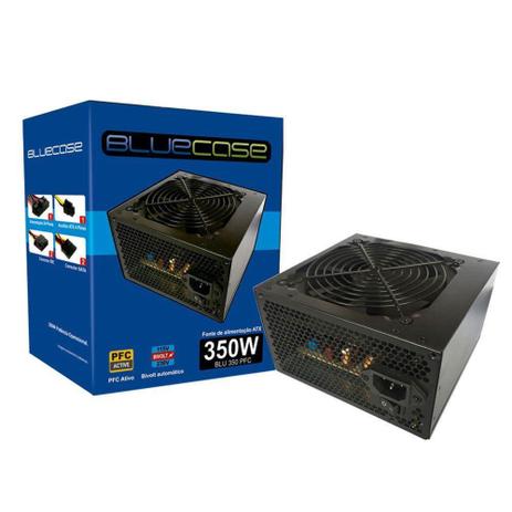 Fonte de Alimentação BlueCase BLU350PFC 350W PFC ATIVO BOX C/CABO Menor preço em Fonte de Alimentação BlueCase BLU350PFC 350W PFC ATIVO BOX C/CABO