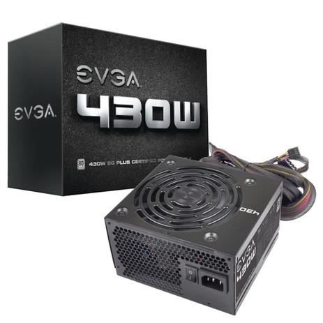 Fonte de Alimentação EVGA 430W 80Plus - 430W, 80Plus Bronze, Sem Cabo de Força Menor preço em Fonte de Alimentação EVGA 430W 80Plus - 430W, 80Plus Bronze, Sem Cabo de Força