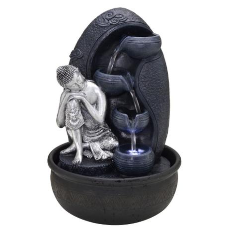Fonte Decorativa 127v Com Led 40cm Buda Espressione Menor preço em Fonte Decorativa 127v Com Led 40cm Buda Espressione