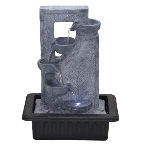 Fonte Decorativa 127v com Led 40cm Cascata Lateral Espressione Menor preço em Fonte Decorativa 127v com Led 40cm Cascata Lateral Espressione