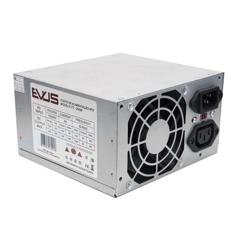 Fonte Evus FT-200w ATX 200W Real 20/24p 2 Sata Bivolt Menor preço em Fonte Evus FT-200w ATX 200W Real 20/24p 2 Sata Bivolt