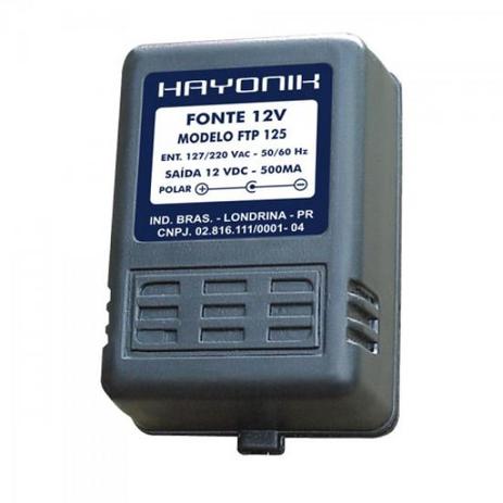 Fonte FTP-125 C- 12VDC 500mA HAYONIK Menor preço em Fonte FTP-125 C- 12VDC 500mA HAYONIK