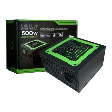 Fonte gamer atx mp500w3-i 500w pfc ativo - onepower Menor preço em Fonte gamer atx mp500w3-i 500w pfc ativo - onepower