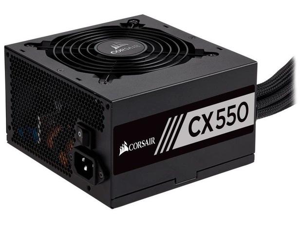 Fonte para PC 550W ATX Corsair CX550 com Cabo Menor preço em Fonte para PC 550W ATX Corsair CX550 com Cabo