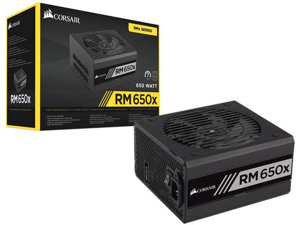 Fonte para PC 650W ATX Corsair RM650x com Cabo Menor preço em Fonte para PC 650W ATX Corsair RM650x com Cabo