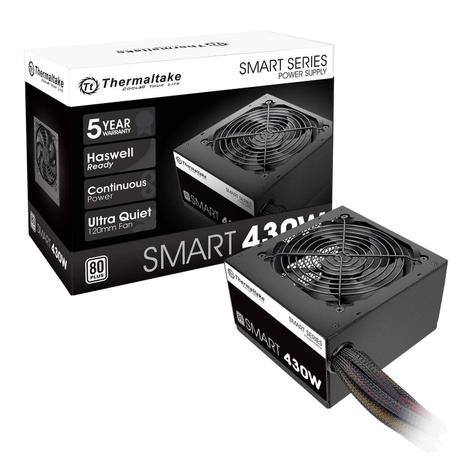 Fonte Thermaltake 430W TT SMART ATX2.3/A-PFC 80+ PS-SPD-0430NPCWUS-W Menor preço em Fonte Thermaltake 430W TT SMART ATX2.3/A-PFC 80+ PS-SPD-0430NPCWUS-W