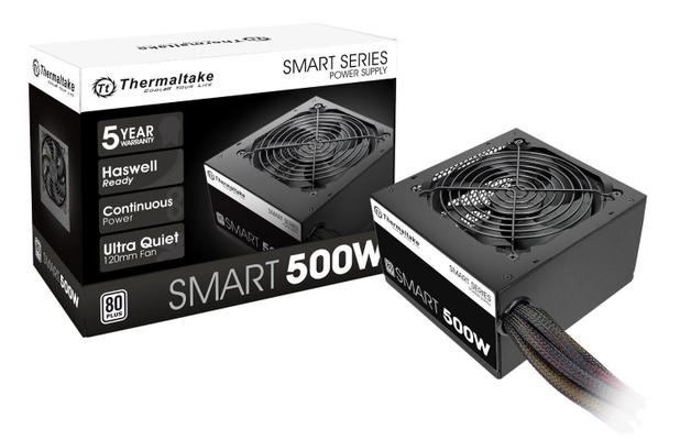 Fonte Thermaltake 500W TT SMART ATX2.3/A-PFC 80+ PS-SPD-0500NPCWUS-W Menor preço em Fonte Thermaltake 500W TT SMART ATX2.3/A-PFC 80+ PS-SPD-0500NPCWUS-W