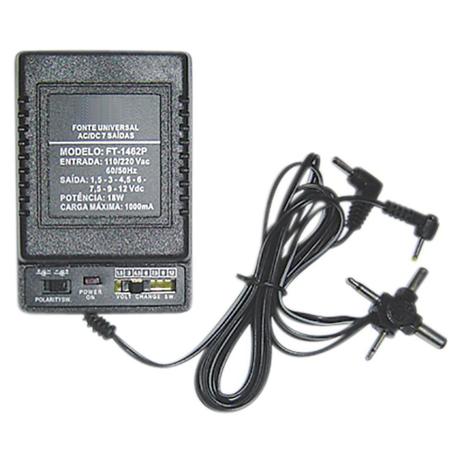 Fonte Universal ALLTECH 1462 1000MA Preta 6 Bicos Bivolt Menor preço em Fonte Universal ALLTECH 1462 1000MA Preta 6 Bicos Bivolt