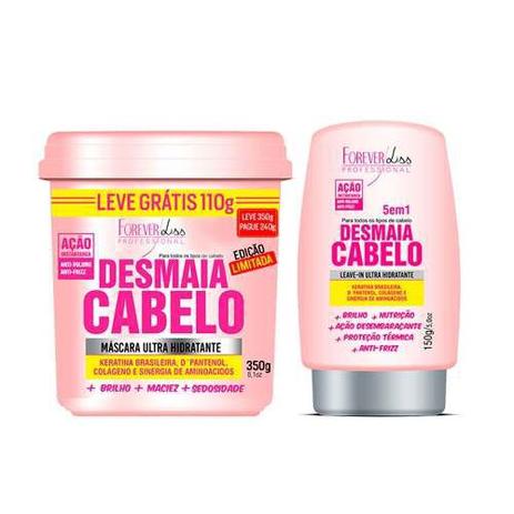 Forever Liss - Kit Desmaia Cabelo Máscara 350g + Leave-in Menor preço em Forever Liss - Kit Desmaia Cabelo Máscara 350g + Leave-in