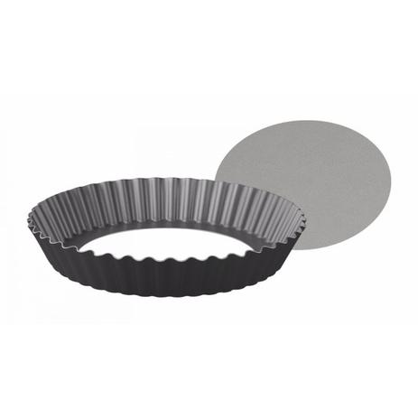 Forma Alumínio Antiaderente com Fundo Removível 24cm Brasil Tramontina Grafite Menor preço em Forma Alumínio Antiaderente com Fundo Removível 24cm Brasil Tramontina Grafite