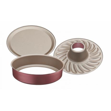 Forma Alumínio Antiaderente Redonda com Fundo Removível 26cm 3 Peças Brasil Tramontina Vermelho Menor preço em Forma Alumínio Antiaderente Redonda com Fundo Removível 26cm 3 Peças Brasil Tramontina Vermelho