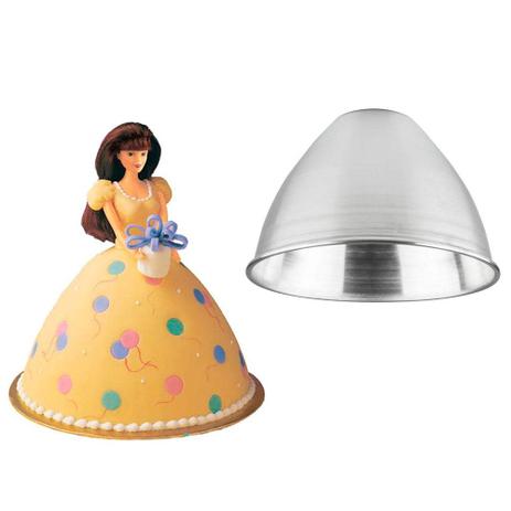 Forma Assadeira Bolo Saia Boneca Barbie Festa Aniversário Faça S.a Saia Com Estilo Aluminio - Cake tools é boa?
