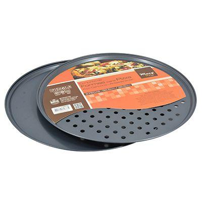 Forma / assadeira de aco carbono para pizza com 2 unidades 32.5cm de ø - Wincy Menor preço em Forma / assadeira de aco carbono para pizza com 2 unidades 32.5cm de ø - Wincy