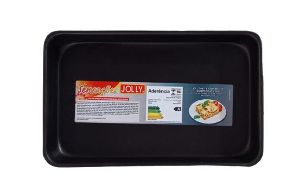 Forma Assadeira Serve Forninho Retangular Teflon Antiaderente - Jolly Menor preço em Forma Assadeira Serve Forninho Retangular Teflon Antiaderente - Jolly