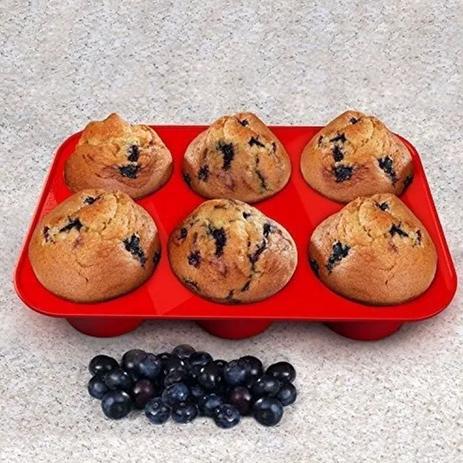 Forma Cupcake Silicone Com 6 Cavidades Empada Petit Gateau - Qhouse Menor preço em Forma Cupcake Silicone Com 6 Cavidades Empada Petit Gateau - Qhouse