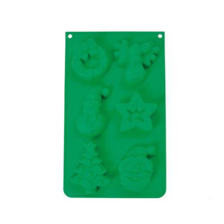 Forma De Natal 6 Formatos Silicone Verde - Cromus Menor preço em Forma De Natal 6 Formatos Silicone Verde - Cromus