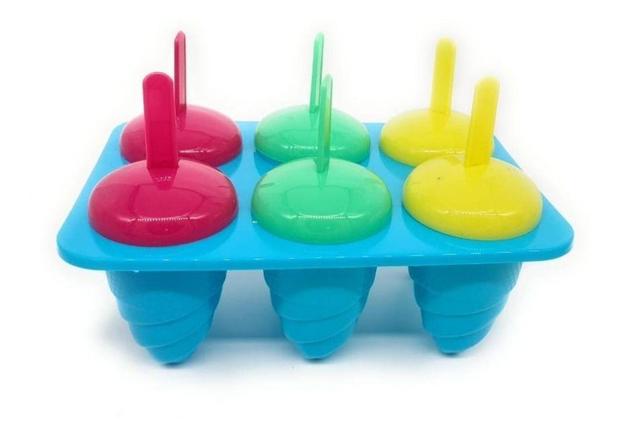 Forma De Sorvete De Palito Picolé Com 6 Divisórias Colorido - Casíta Menor preço em Forma De Sorvete De Palito Picolé Com 6 Divisórias Colorido - Casíta
