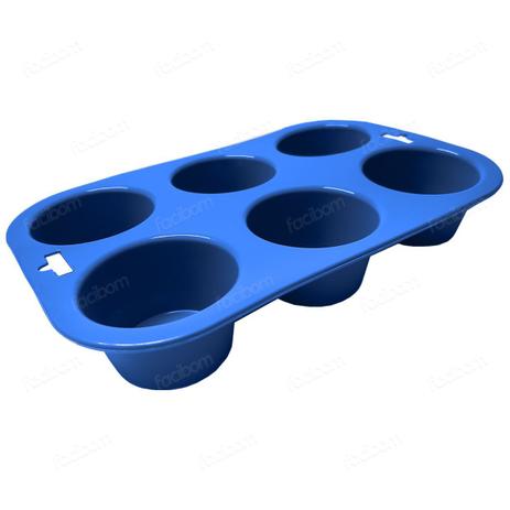 Forma Em Silicone Para 6 Cupcakes Muffins Petit Gateau - Facibom é boa?