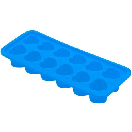 Forma em Silicone para Bombons com 12 Cavidades Formato Coracao Azul Fuxing Menor preço em Forma em Silicone para Bombons com 12 Cavidades Formato Coracao Azul Fuxing