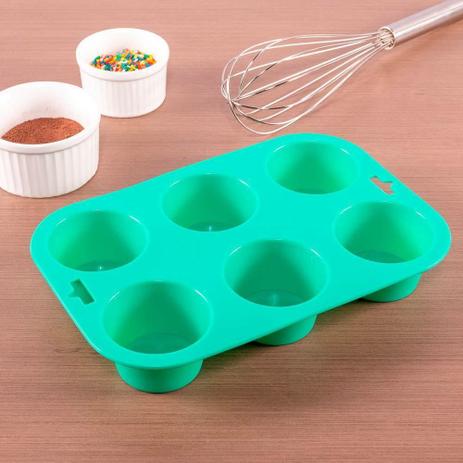 Forma em Silicone para Cupcake e Pao de Queijo 6 Cavidades - Art House Menor preço em Forma em Silicone para Cupcake e Pao de Queijo 6 Cavidades - Art House