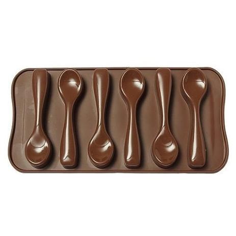 Forma Gelo Chocolate Silicone Colher - Utifácil Menor preço em Forma Gelo Chocolate Silicone Colher - Utifácil