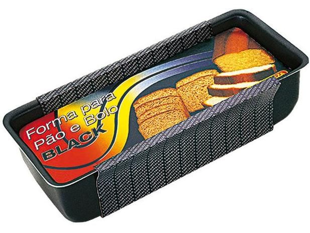Forma para Bolo e Pão Antiaderente - Alumínio Fortaleza Black Super 510203 Menor preço em Forma para Bolo e Pão Antiaderente - Alumínio Fortaleza Black Super 510203