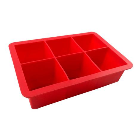 Forma para Gelo em Silicone 6 Cubos Kenya Vermelha Menor preço em Forma para Gelo em Silicone 6 Cubos Kenya Vermelha