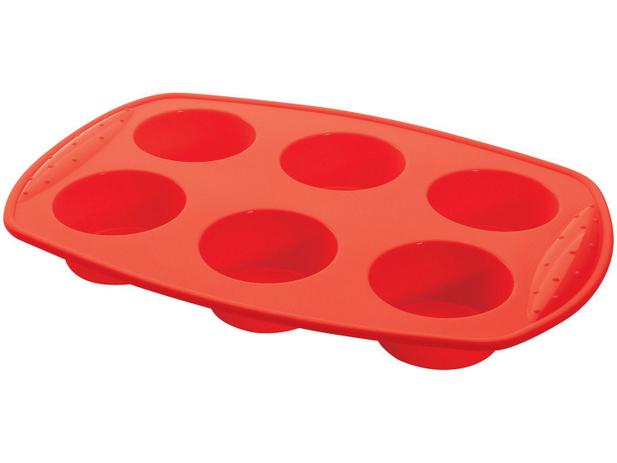 Forma Para Muffin Silicone Retangular 6 Cavidades Hercules