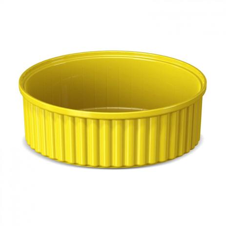 Forma para Suflê 2,5L Mondoceram Gourmet 8cmx24cmx24cm Amarelo Menor preço em Forma para Suflê 2,5L Mondoceram Gourmet 8cmx24cmx24cm Amarelo