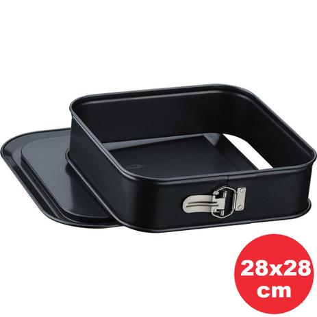 Forma Quadrada Desmontável em Aço Carbono 28x28x7cm Linha Bakeware 1440/119 Brinox Menor preço em Forma Quadrada Desmontável em Aço Carbono 28x28x7cm Linha Bakeware 1440/119 Brinox